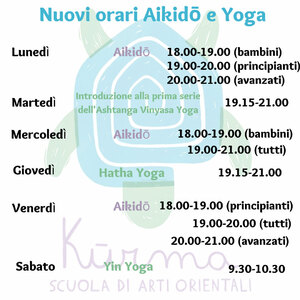 Nuovi Orari Aikido e Yoga